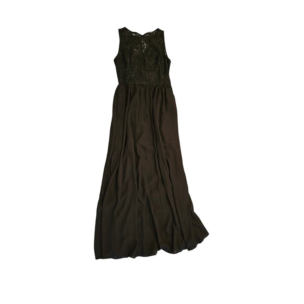 Shein Medium Black Sleeveless Partial Lace Dress